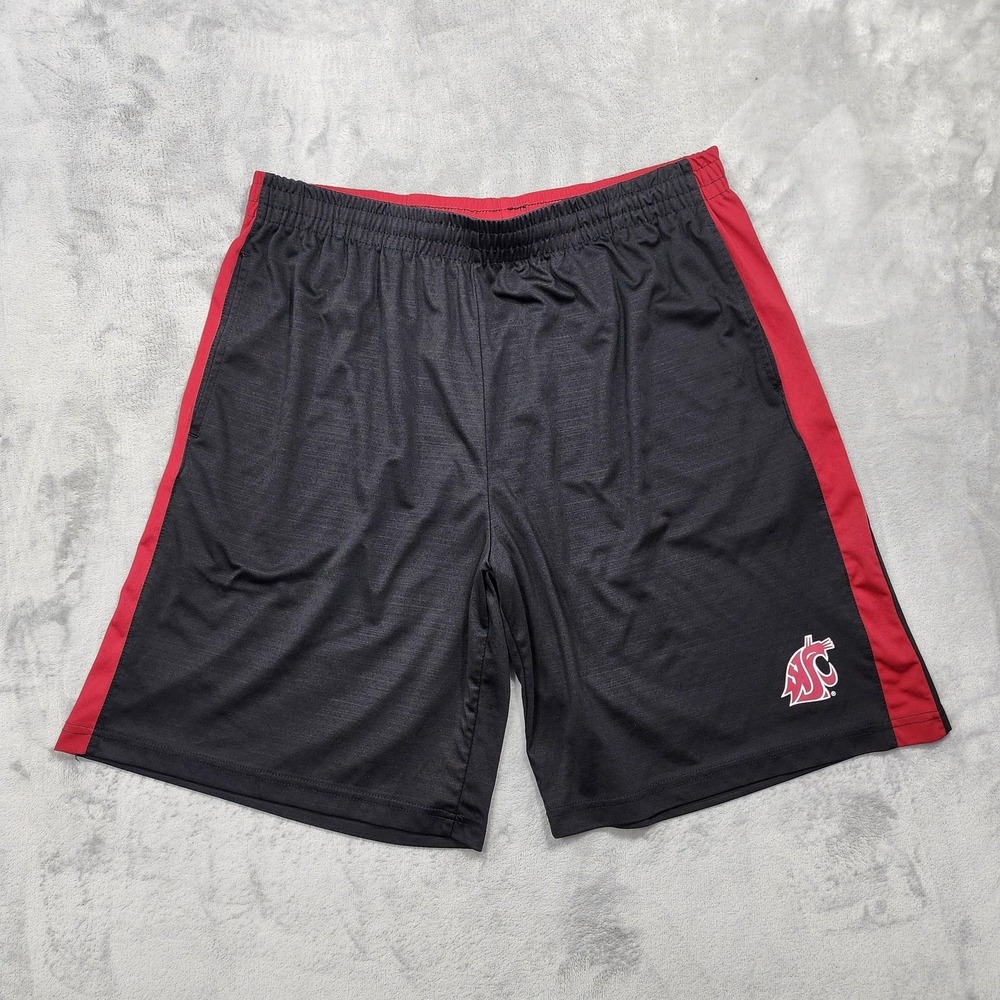 Washington State Cougars Shorts Mens 2XL Black NCAA Basketball Colosseum Graphic